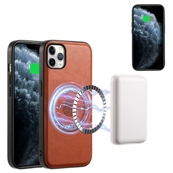 DENIOR Mobilskal till iPhone 11 Pro Max i PU-läder - Brun