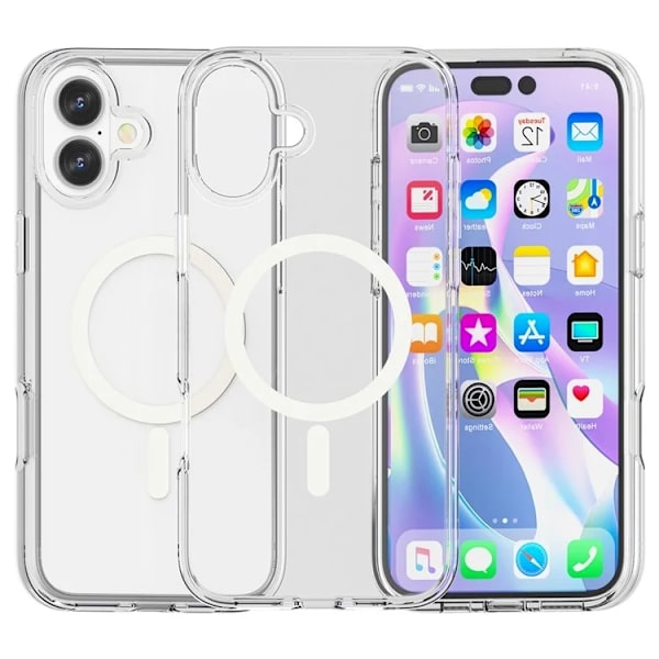 Mobilskal till iPhone 16 MagSafe - Transparent Transparent