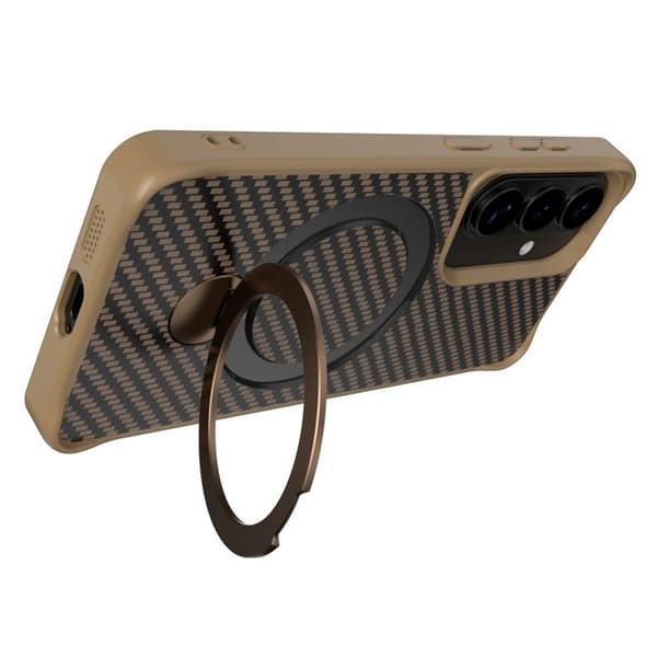 Mobilskal för Samsung Galaxy S26 Magnetiskt Kickstand TPU + PC - Brun