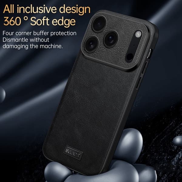 SULADA Mobilskal till iPhone 17 Pro PU-läder+TPU+PC - Blå Blå