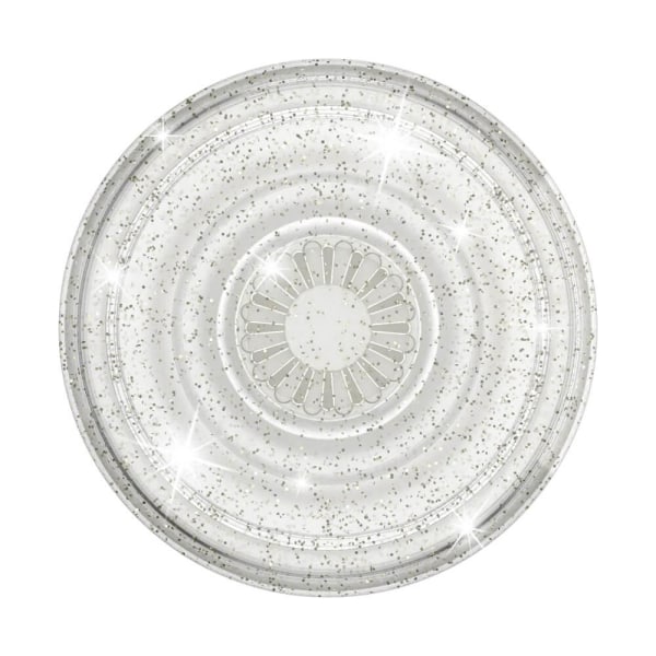 POPSOCKETS Clear Glitter Silver Avtagbart Grip med Ställfunktion Silver