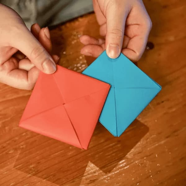 20-Pack Origami Papir - Ddakji - Blæksprutte-spil - Assorterede farver