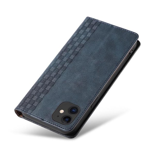 iPhone 12 Lompakkokotelo Magnet Strap - Sininen Blå
