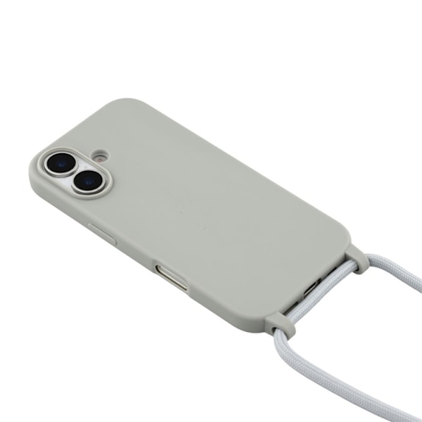 Mobilskal till iPhone 17 TPU Shockproof med Lanyard - Grå Grå