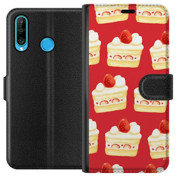 Plånboksfodral till Huawei P30 lite med Tårta