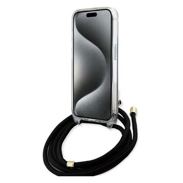 Guess iPhone 15 Pro Max Mobilskal Crossbody Cord Print - Svart Svart