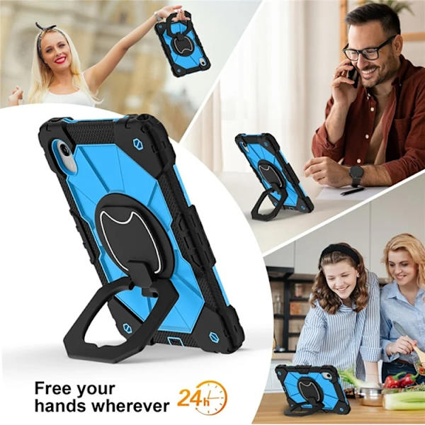 Lenovo M11/Idea Tab Mobilskal Silikon Kickstand Blå