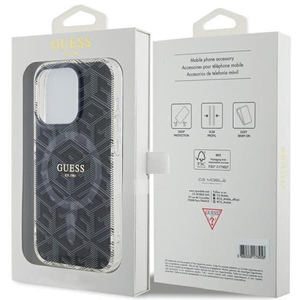 Guess iPhone 15 Pro Max -puhelinkotelo Magsafe IML GCube - Musta Black