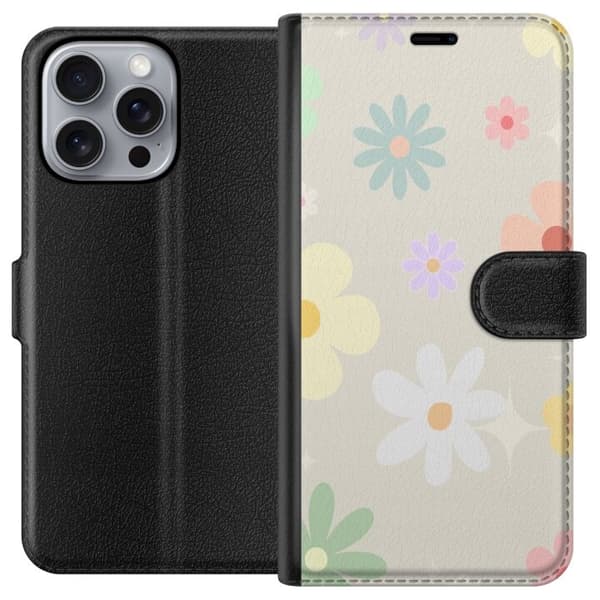 Apple iPhone 16 Pro Max Pung Taske med Fejende Blomster