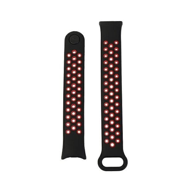 Beline Mi Band 10/9/8 Design Armbånd - Sort/Rød