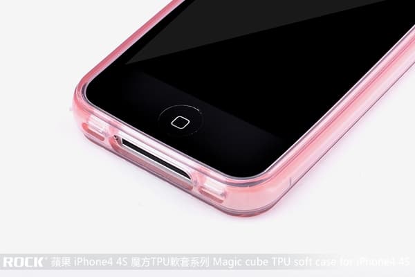 Rock Flexicase -suoja Apple iPhone 4- ja 4S -puhelimille (Pinkki) Pink