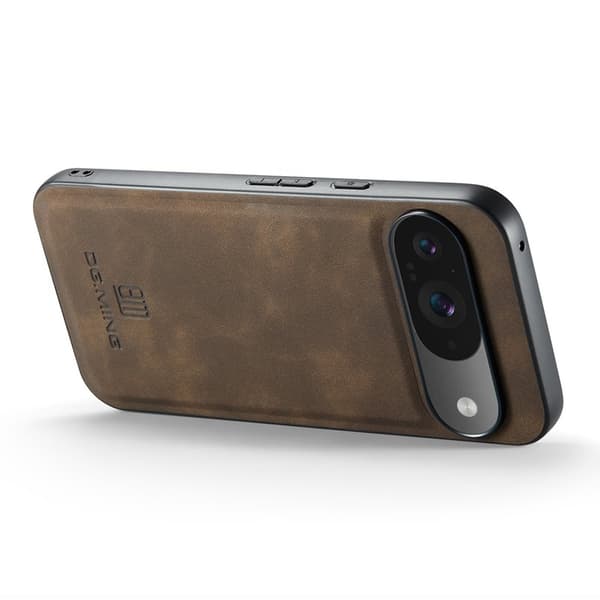 DG.MING Mobilskal till Google Pixel 10 Pro PU Läder Hybrid - Brun