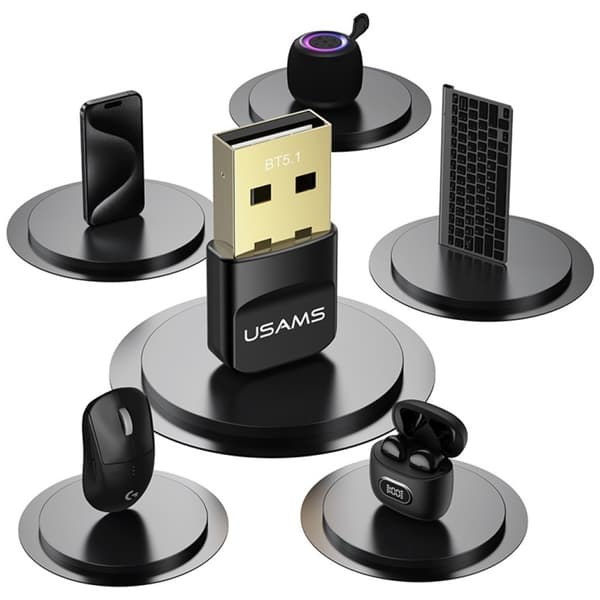 USAMS ZB321 USB Adapter Bluetooth 5.1 - Svart