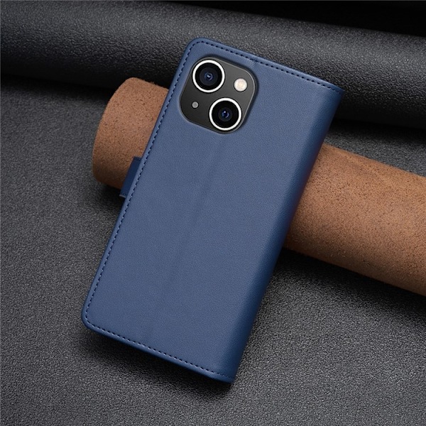 iPhone 15 Plus Plånboksfodral Zipper Flip - Blå