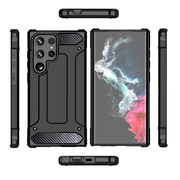 Galaxy S24 Ultra Mobilskal Hybrid Armor - Svart Svart