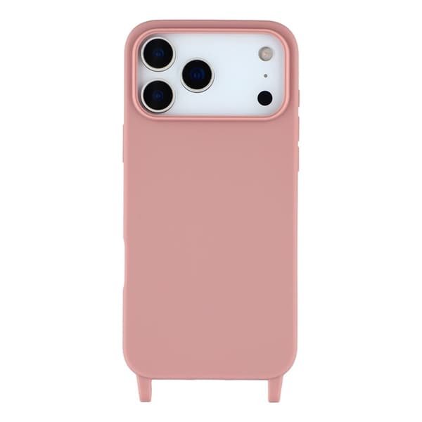 Mobilskal till iPhone 17 Pro TPU med Hål för Rem - Djuprosa Rosa
