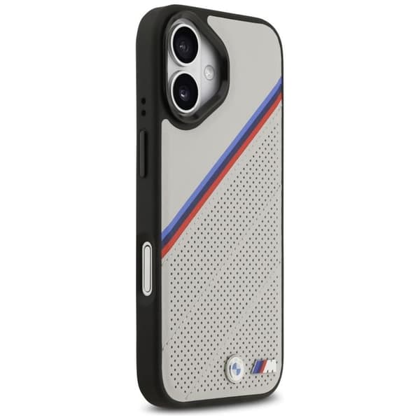 BMW Mobilskal till iPhone 17 MagSafe M Tricolor Metal Logo - Grå Grå