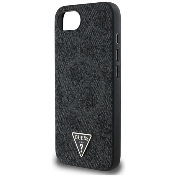 Guess Mobilskal till iPhone 16e MagSafe 4G Ring Triangle Logo Svart