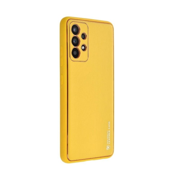 Galaxy A53 5G Cover Forcell Nahka Keinotekoinen Nahka Keltainen