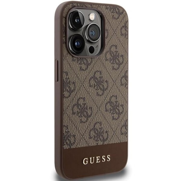 Guess iPhone 15 Pro Mobilskal Stripe Collection - Brun