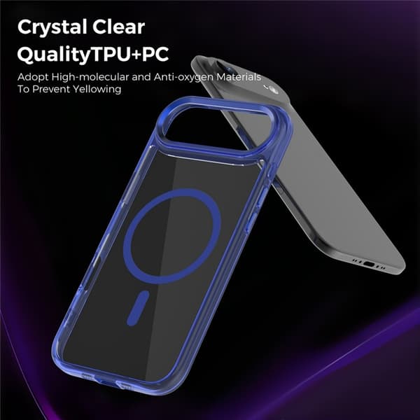 Mobilskal till iPhone Air MagSafe TPU+PC Transparent - Blå Blå