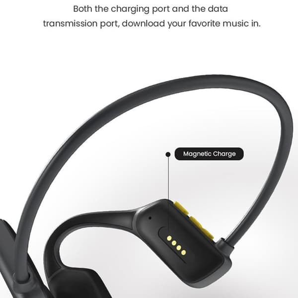 Vattentäta Open-Ear Hörlurar Bluetooth med 8GB Minne för Simning Bone X2 Blå