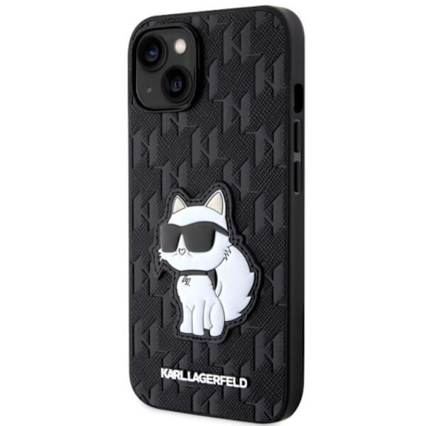 Karl Lagerfeld iPhone 14 Plus Mobilskal Saffiano Monogram Svart