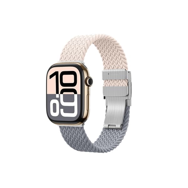 [2-Pack]AmazingThing Apple Watch 42mm Armband Blend - Grå/Rosa Rosa