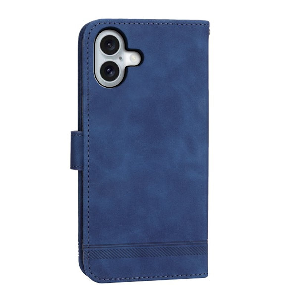 DIERFENG DF-03 iPhone 16 Plus Plånboksfodral Konstläder - Blå