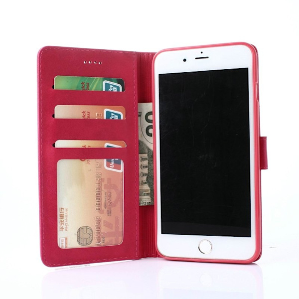 LC.IMEEKE Plånboksfodral Folio Konstläder - iPhone SE (2020)/8/7 - Rosa