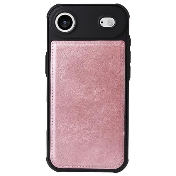 iPhone Air Konstläder Plånboksfodral Detachable Zipper - Roséguld Roséguld