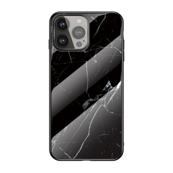 Anti-Scratch Härdat Glas Skärmskydd iPhone 13 Pro Max - Svart Marble Svart