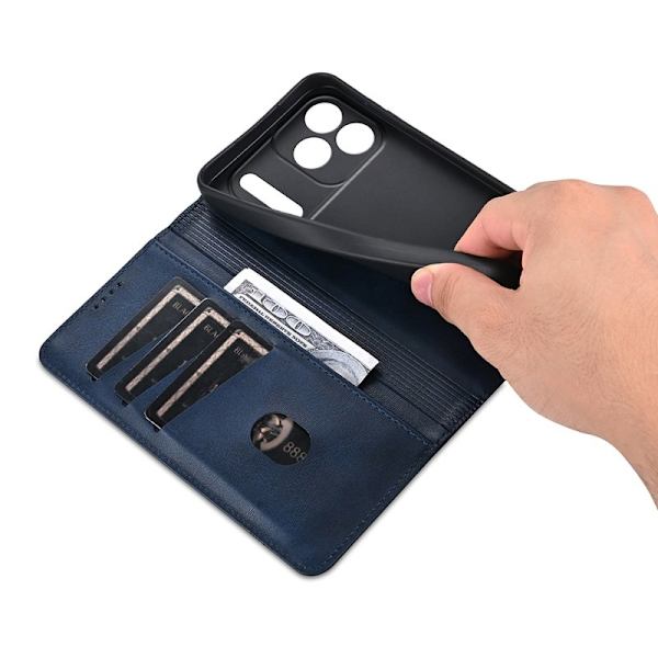 AZNS iPhone 17 Pro Plånboksfodral Konstläder - Blå