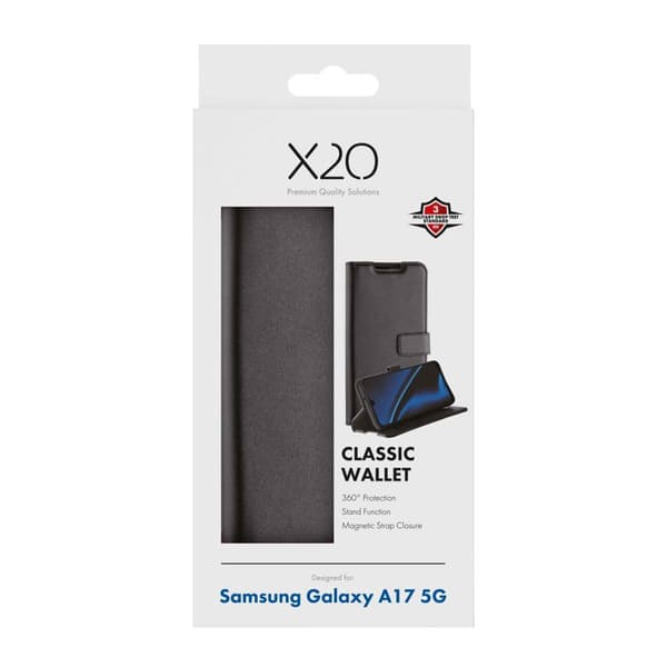 X2O Classic Wallet Plånboksfodral Samsung Galaxy A17 5G Svart