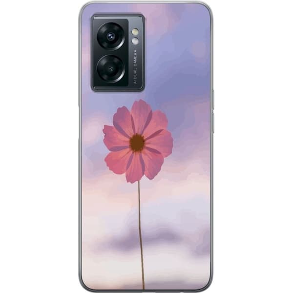 Telefontaske til OnePlus Nord N300 med Lyserød Blomst
