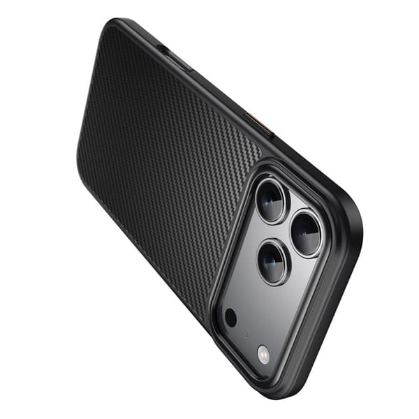 Telefontaske til iPhone 17 Pro MagSafe Carbon Fiber - Sort Svart