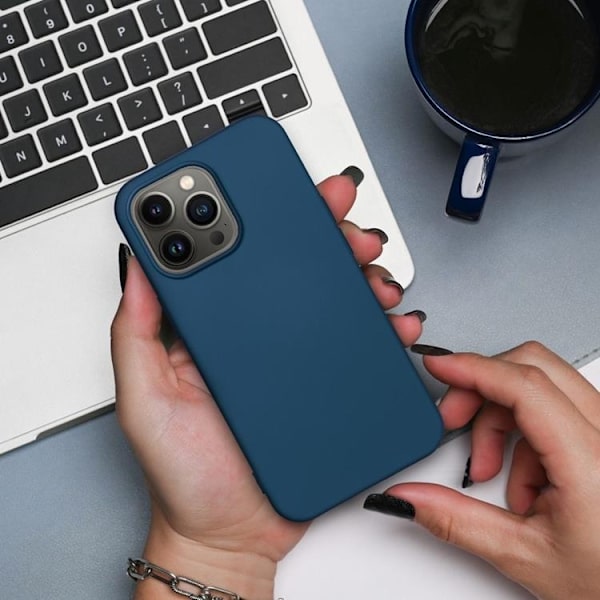 Telefontaske til iPhone 16 Pro Silikone - Blå Blå