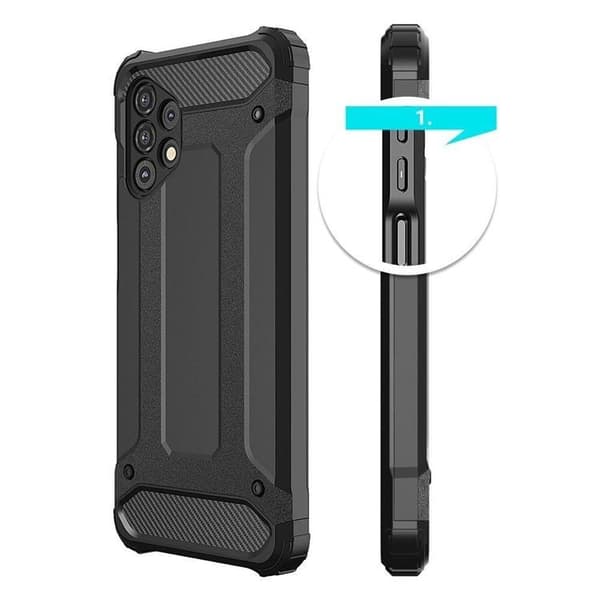 Galaxy A73 Skal Hybrid Armor Tough Rugged - Blå Blå