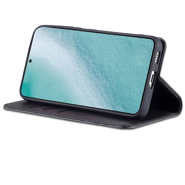 AZNS Samsung Galaxy S22+ Plånboksfodral Konstläder - Svart