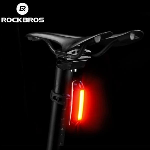 Rockbros Bagcykel Lygte - Sort Svart