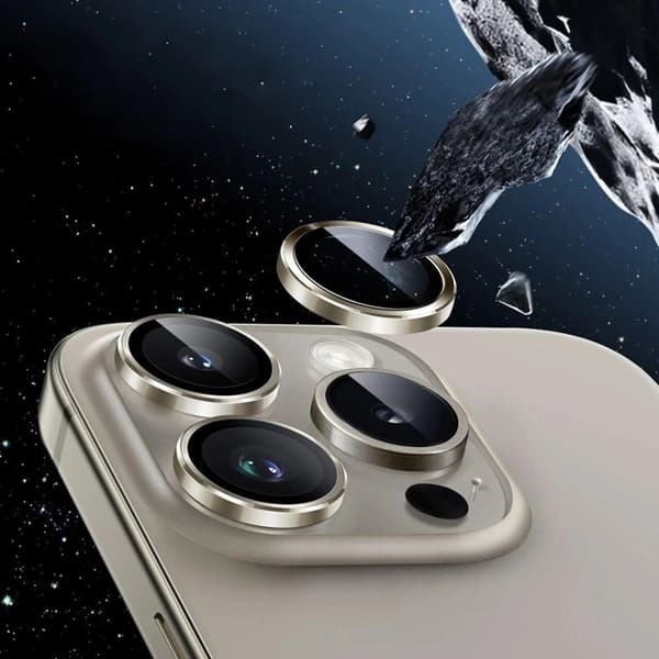 Tech-Protect iPhone 17 Pro/17 Pro Max hærdet glas kameradæksel - sort Svart