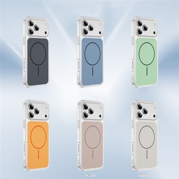 Mobilskal till iPhone 17 Pro Max MagSafe Skin Touch TPU PC - Blå Blå