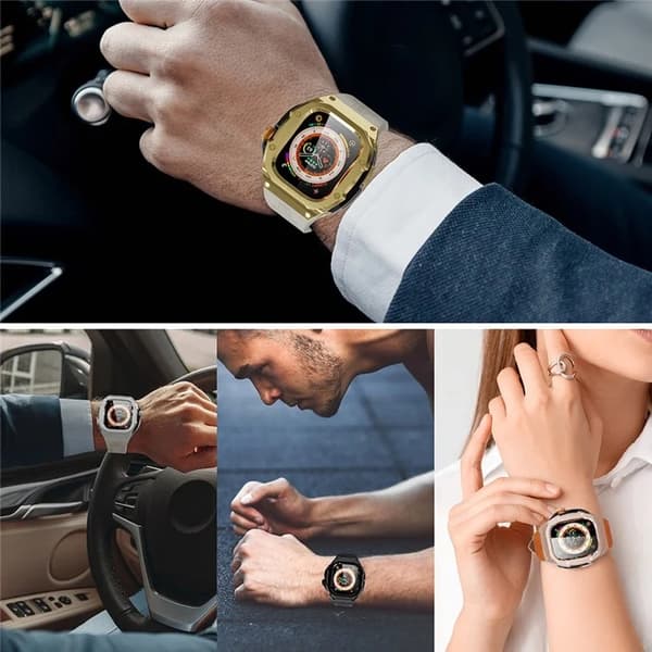 SHELLBOX Apple Watch Ultra/Ultra 2 49mm Armband Metal Ram Vit