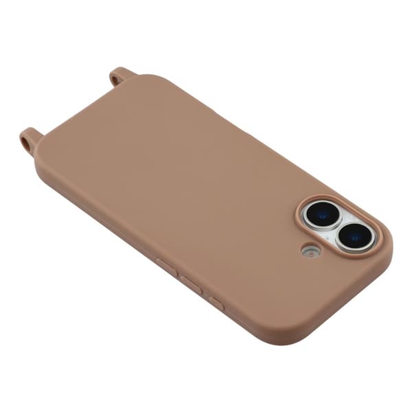 Mobilskal till iPhone 17 TPU med Hål för Rem - Brun Brun
