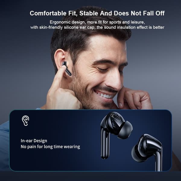 XUNDD X28 TWS Bluetooth Hörlurar ANC Noise Cancelling Svart