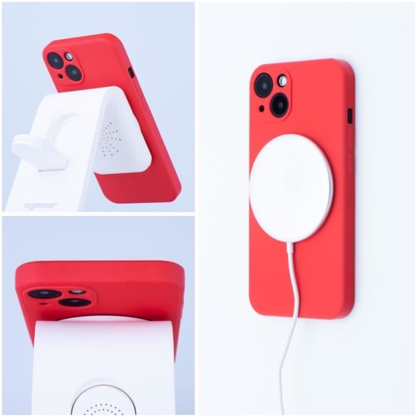 iPhone 13 Mini Magsafe Skal Silikon - Röd