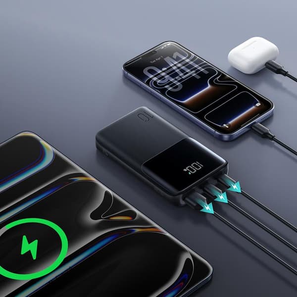 Joyroom Powerbank 20000 mAh 22.5W 2xUSB-A 1xUSB-C med Display - Svart