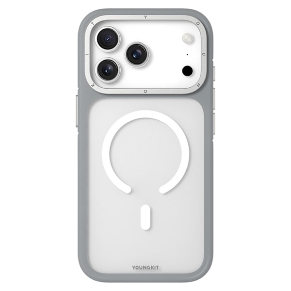 YOUNGKIT Mobilskal till iPhone 17 Pro Max MagSafe Skin-Touch Matte - Grå Grå