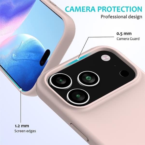 Mobilskal till iPhone 17 Pro Liquid Silikon - Rosa Rosa