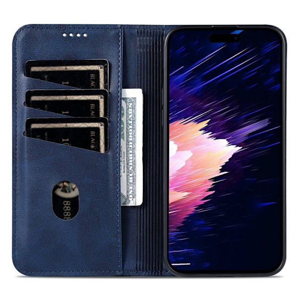 AZNS iPhone Air Plånboksfodral Konstläder - Blå